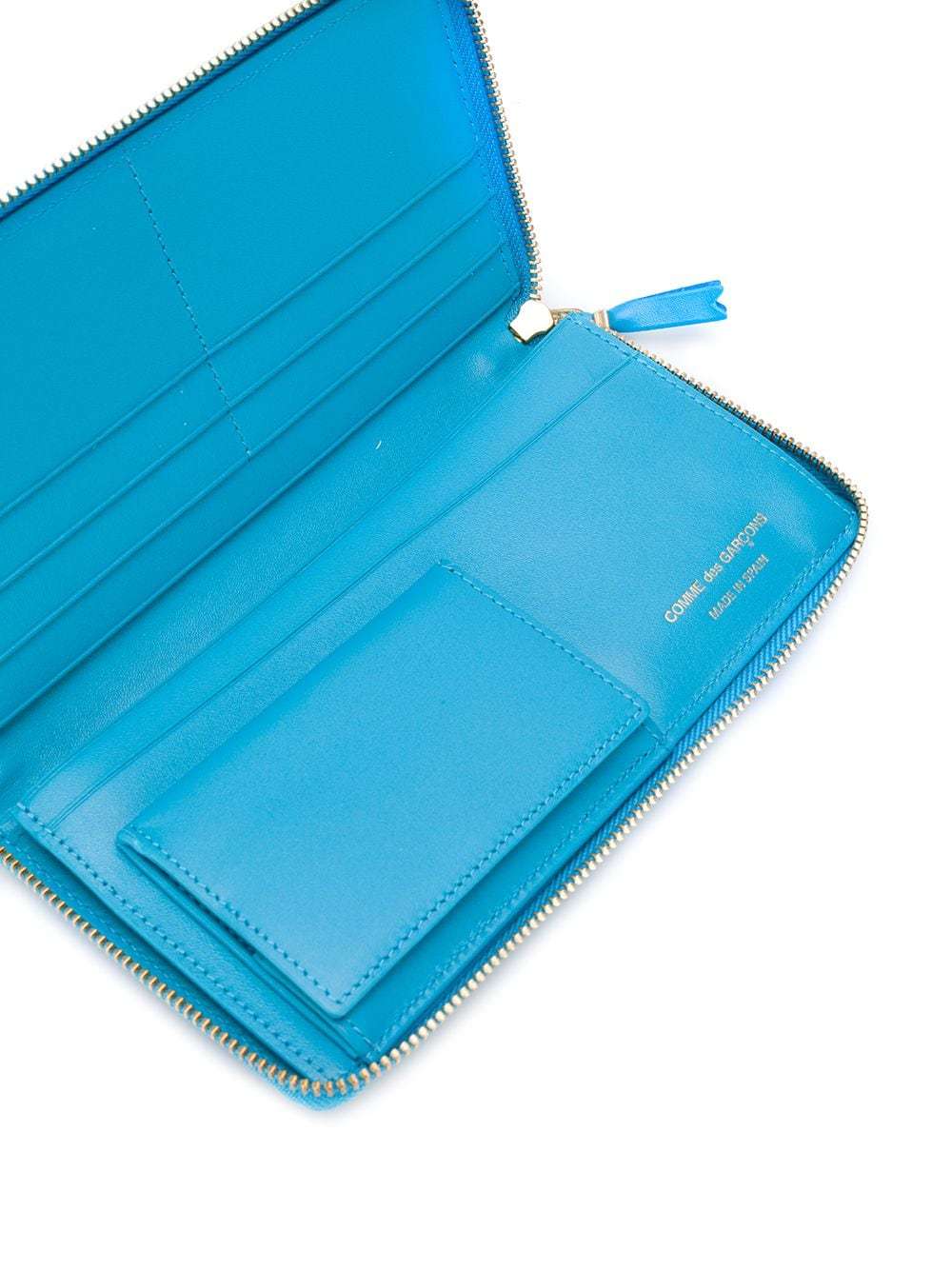 Shop Comme Des Garçons Colour Plain Wallet In Blue