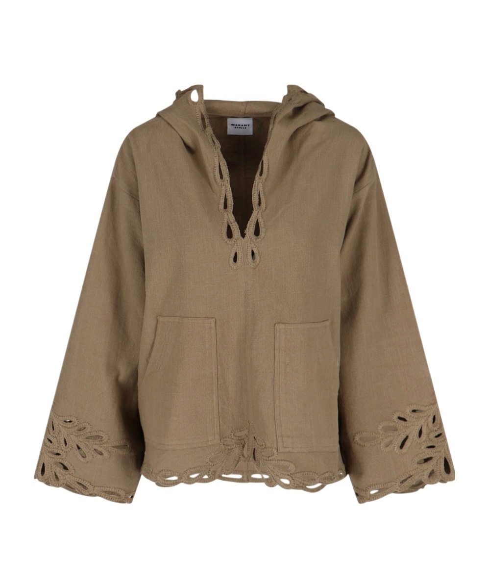 Isabel Marant Étoile Long Sleeve Hoodies In Brown
