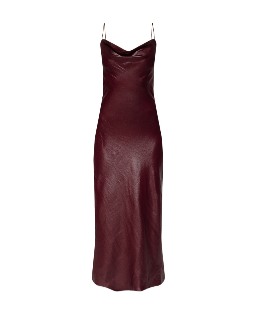 Stella Mccartney Backless Square-neck Midi Dress In Brown