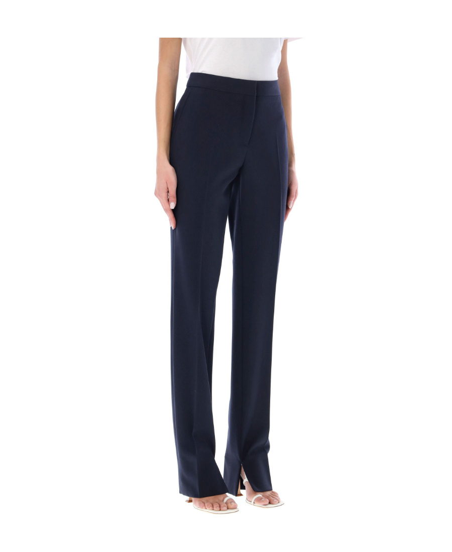 Stella Mccartney Split Cuff Straight-leg Pants In Black