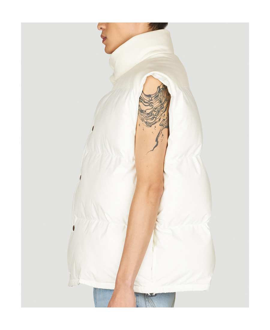 Bottega Veneta Intreccio Padded Vest In White
