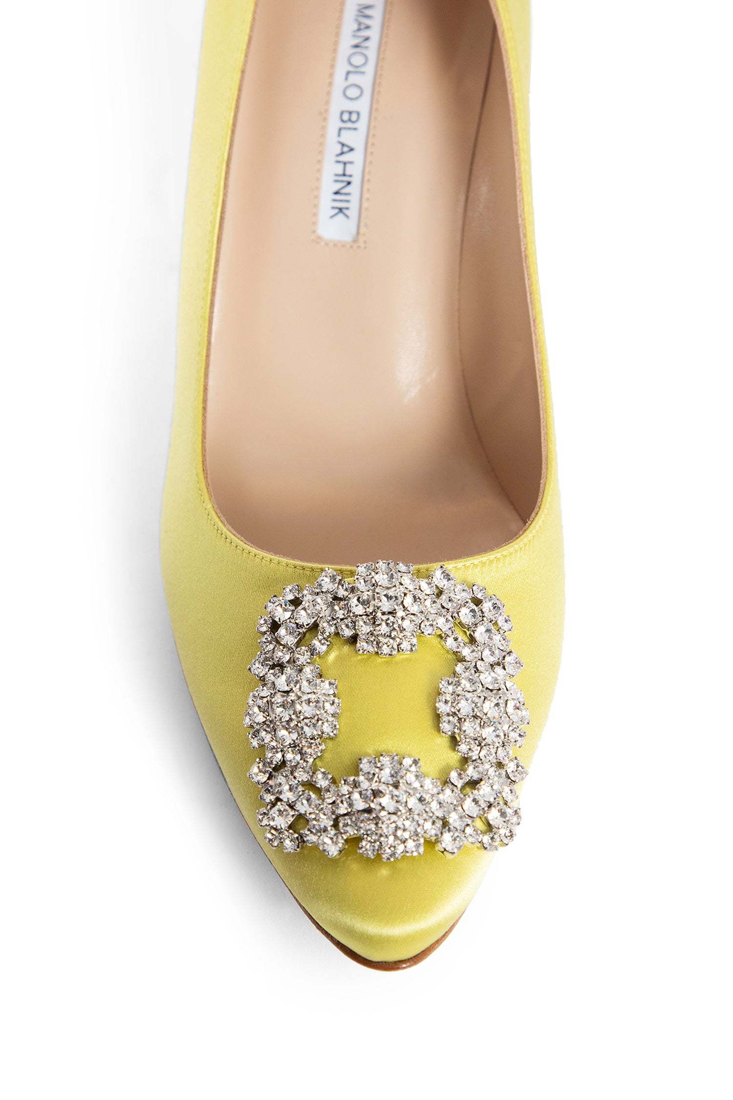 Manolo Blahnik Round Toe High Heels In Yellow