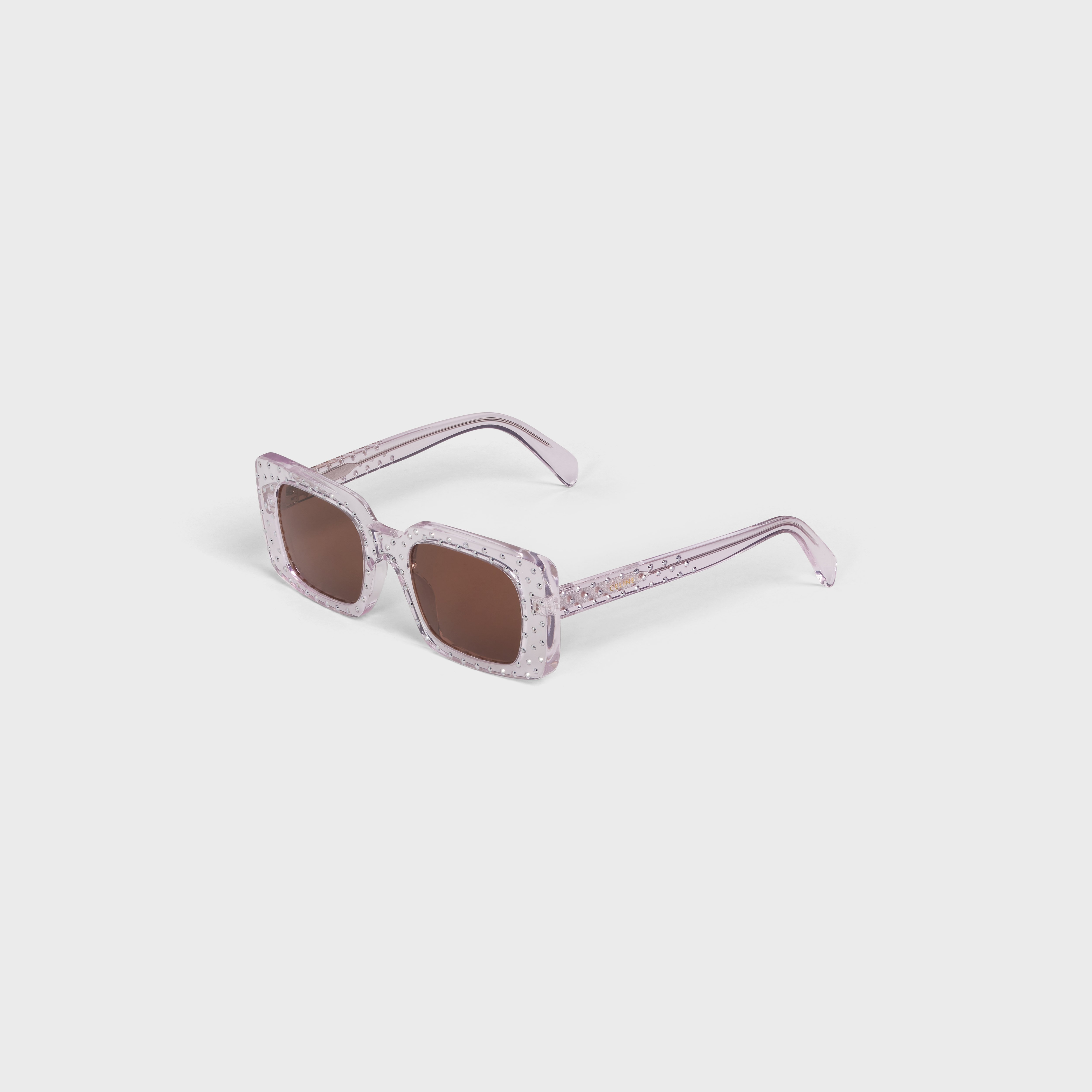 Celine Crystal Sunglasses Decorated With Square S213 Acetate In Multicolor