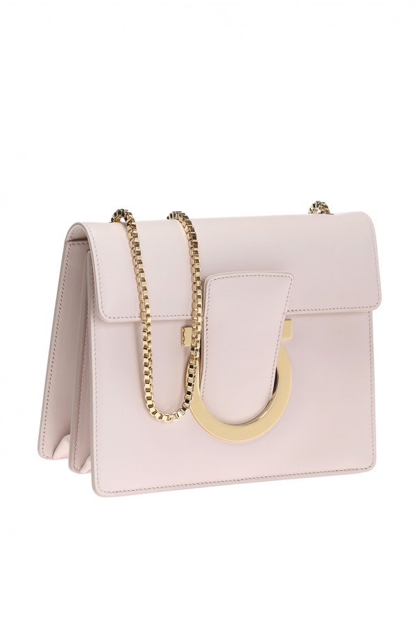 Ferragamo Logo Details Shoulder Bag In Pink