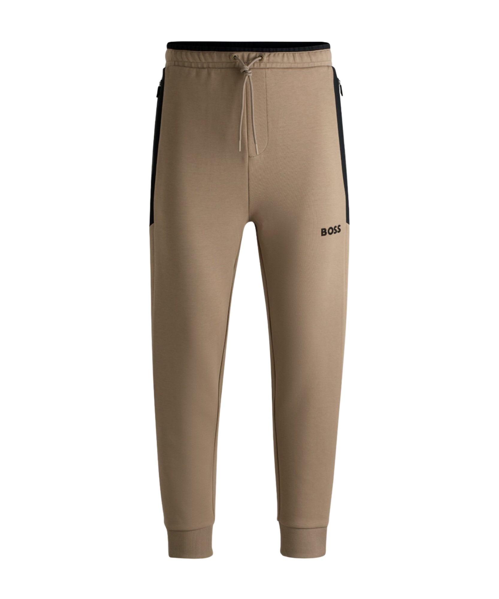 Hugo Boss Tracksuit Bottoms With 3d-molded Logo In Brown