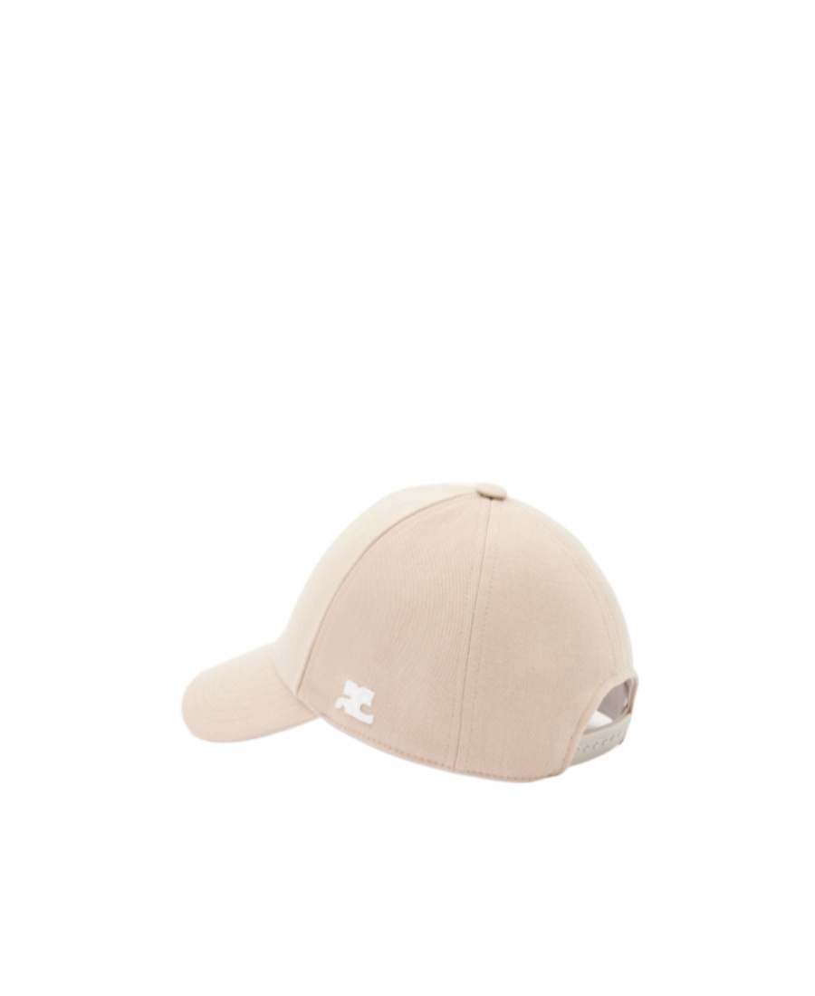 Shop Courrèges Logo-patch Baseball Cap In Nude