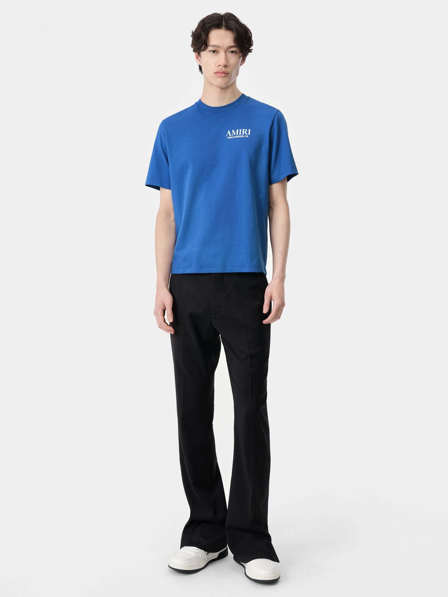 Amiri Bones Stacked Cotton T-shirt In Blue