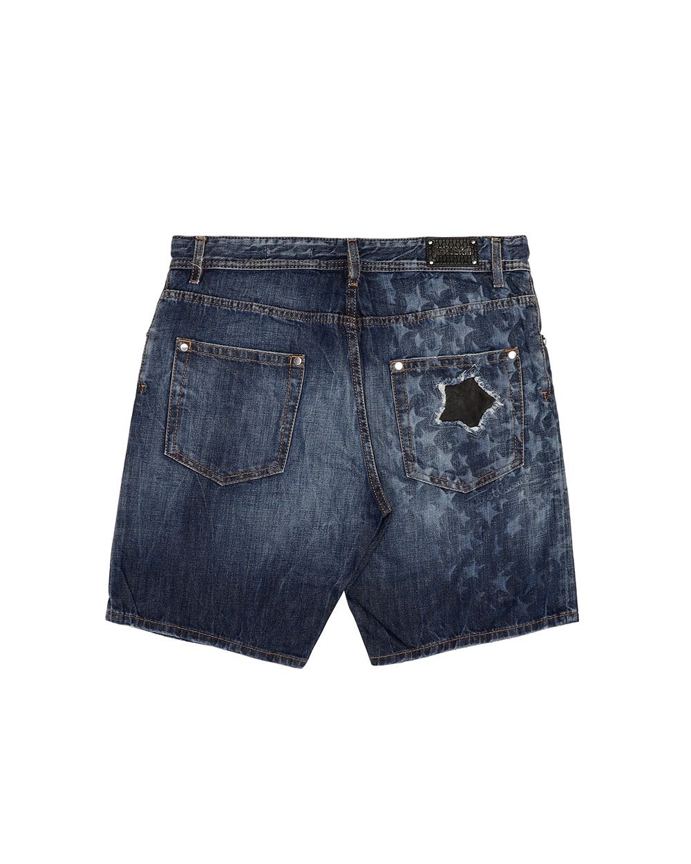 Just Cavalli Logo Denim Shorts In Blue