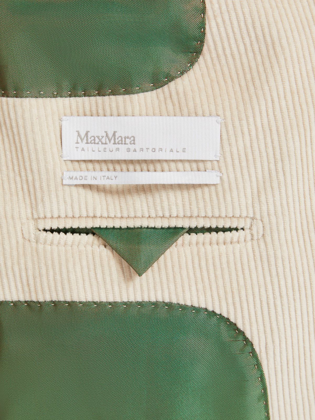 Max Mara Corduroy Single-breasted Cashmere Blazer In White