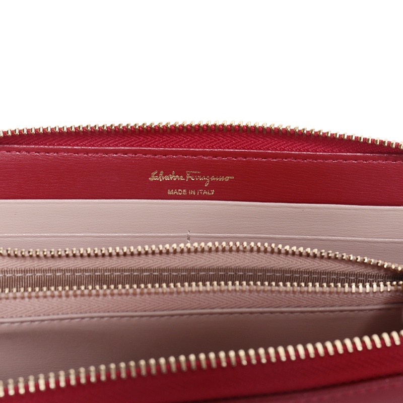Ferragamo Long Purse In Red