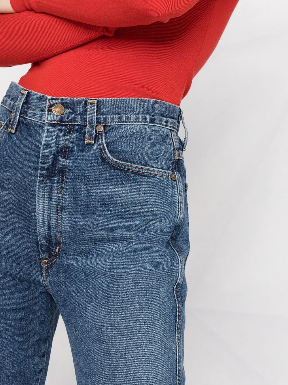 Agolde Straight Jeans Pants In Blue