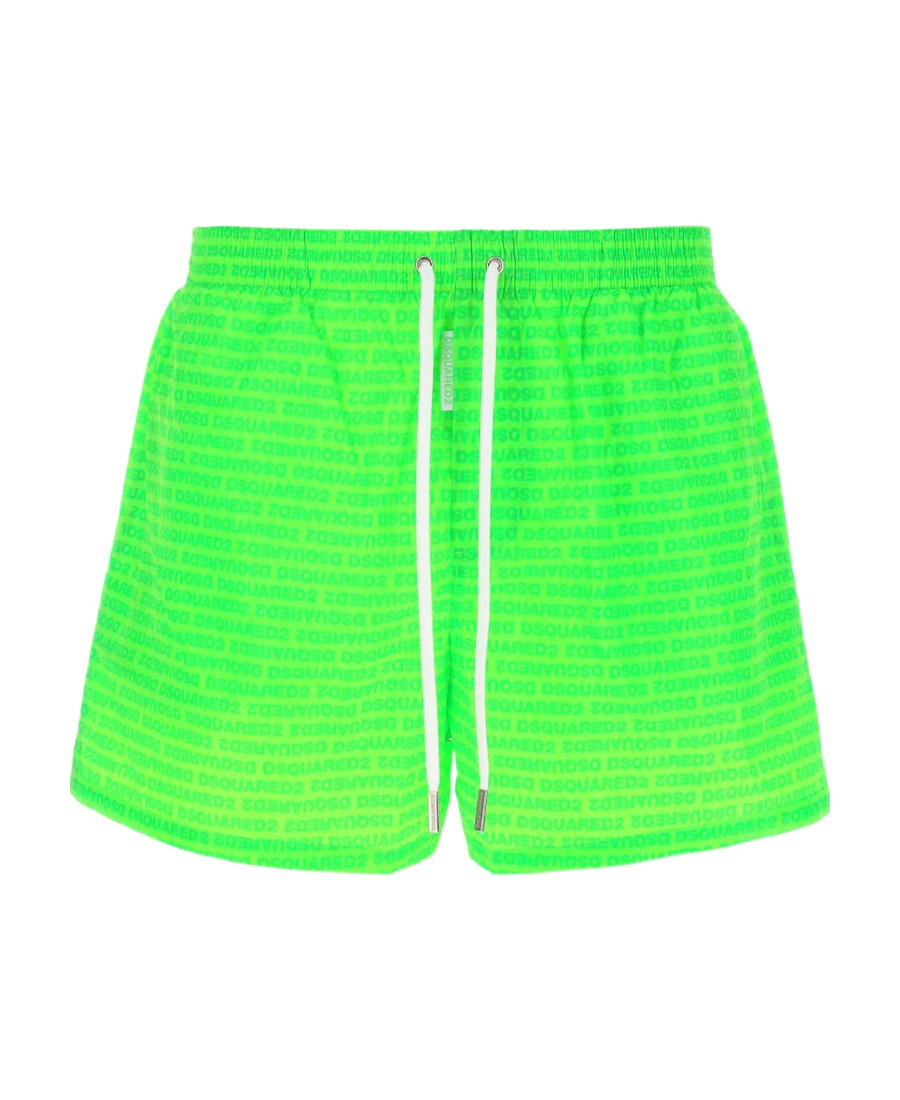 Dsquared2 Logo-print Swim Shorts In Green