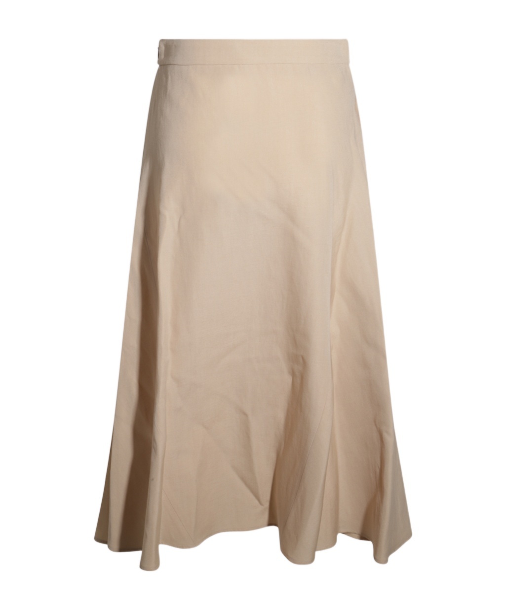 Shop Fabiana Filippi A-line Midi Skirt In Nude