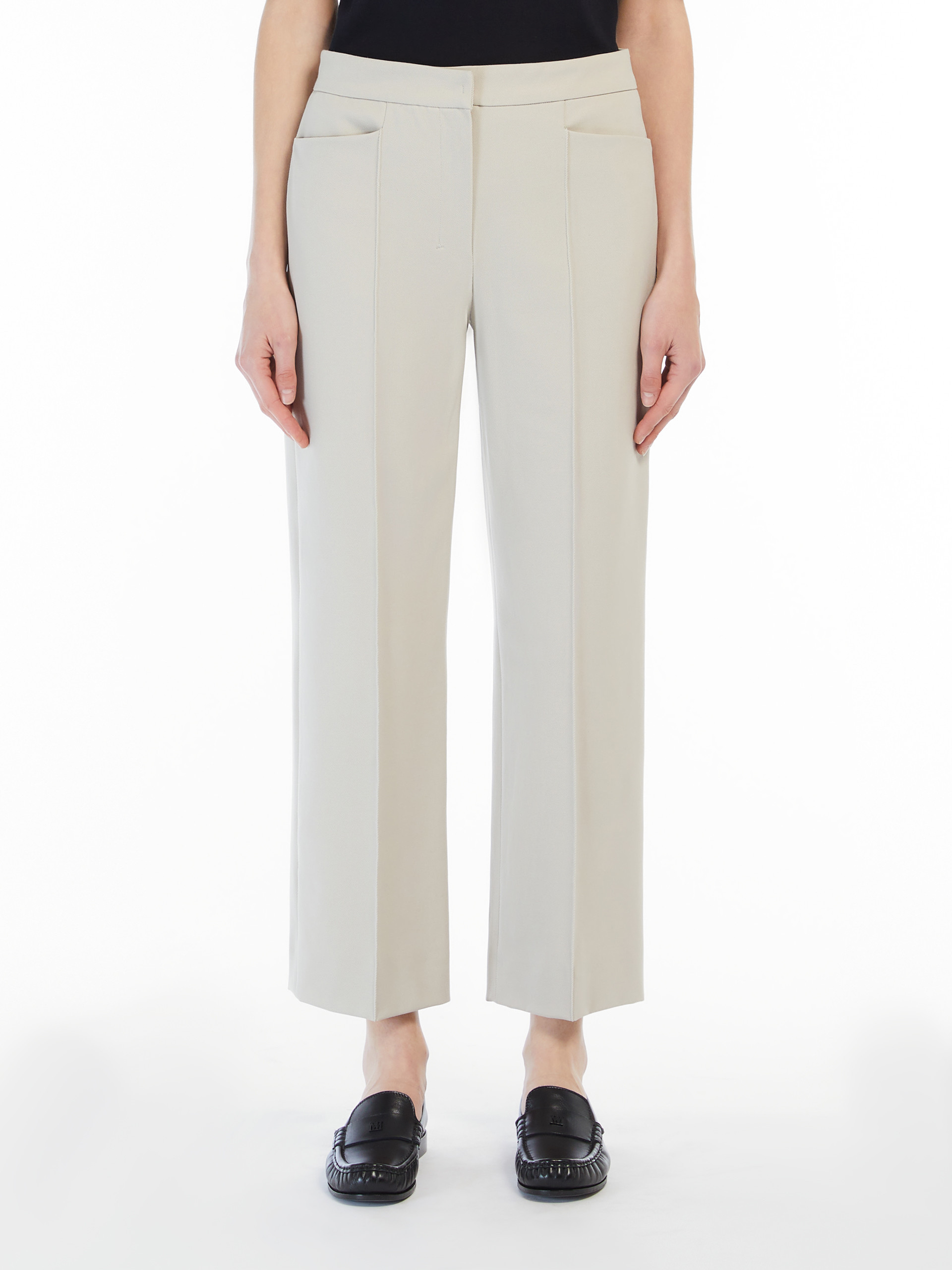 Max Mara Straight Casual Pants In White