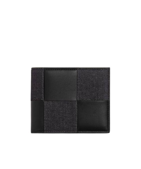 Bottega Veneta Card Bifold Wallet In Deep Indigo/black