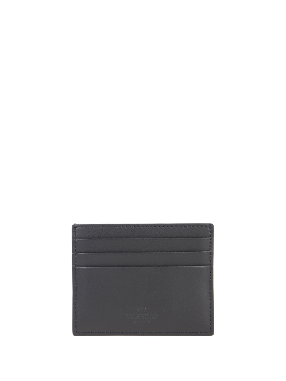Valentino Vltn Print Cardholder In Black