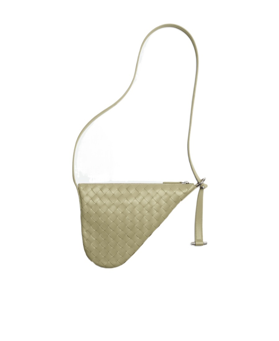 Bottega Veneta Small Intricciato Crossbody Bag In Nude