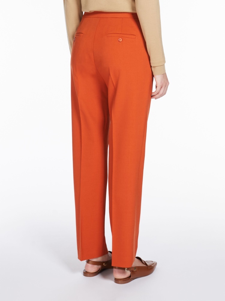 Max Mara Straight Casual Pants In Orange