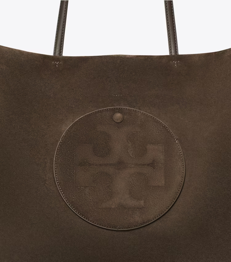 Tory Burch Ella Suede Tote In Brown