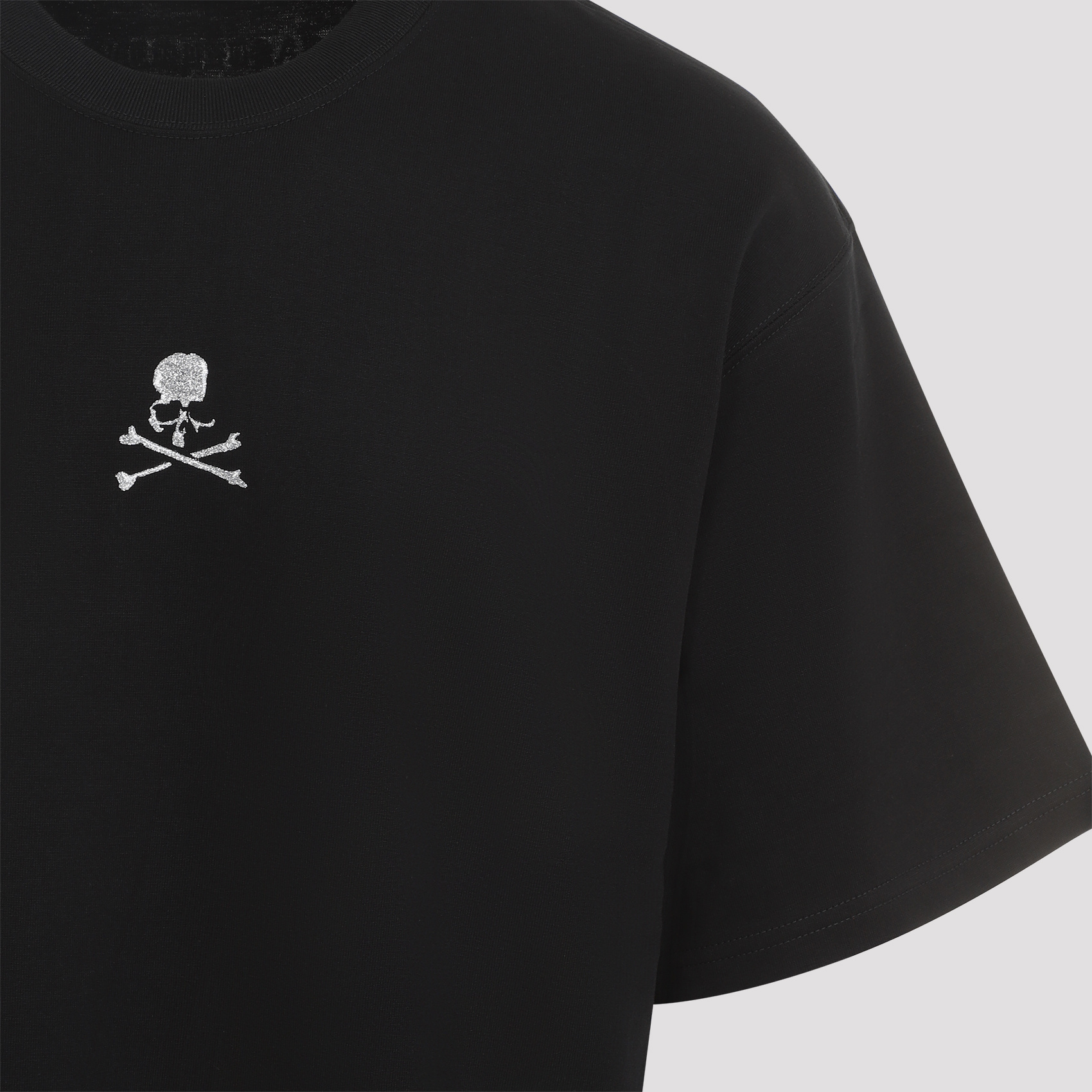 Mastermind Japan Wool T-shirt With Unique Skull Design And Adjustable Hem In Black