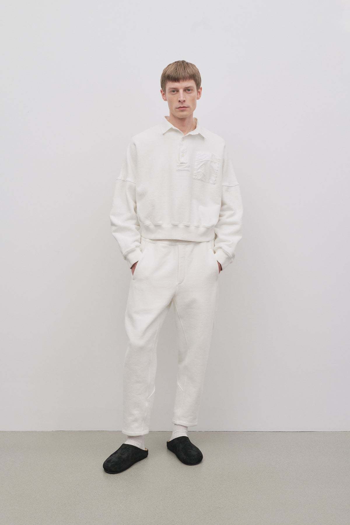 The Row Koa Jersey Tapered Trousers In White
