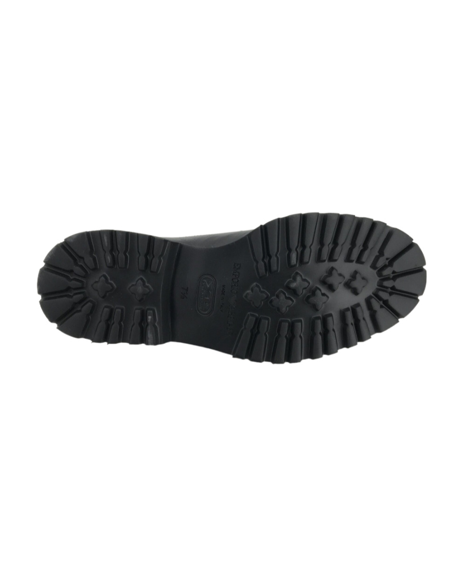 Emporio Armani Logo Business Casual Shoes In Black