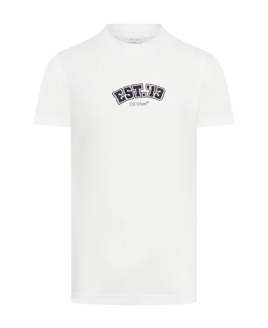 Off-white Logic Cotton T-shirt In White