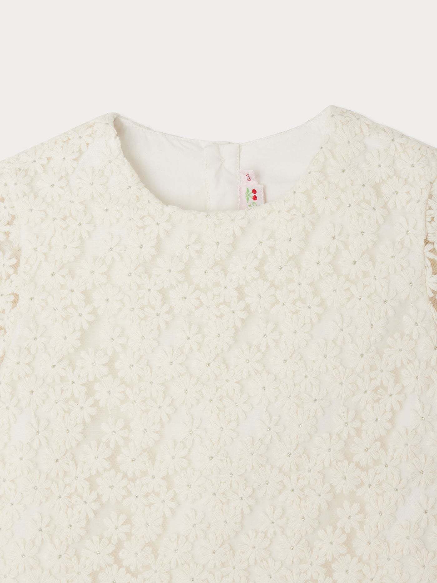 Bonpoint Emanuela Floral-embroidered Tulle Dress In White