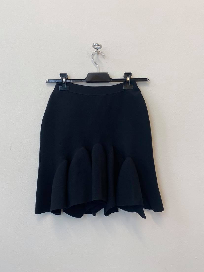 Bottega Veneta Knitted Mini Skirt In Black
