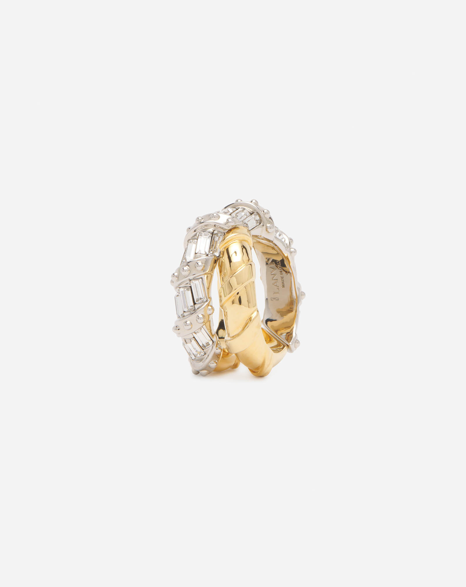 Lanvin Logo Ring In Yellow