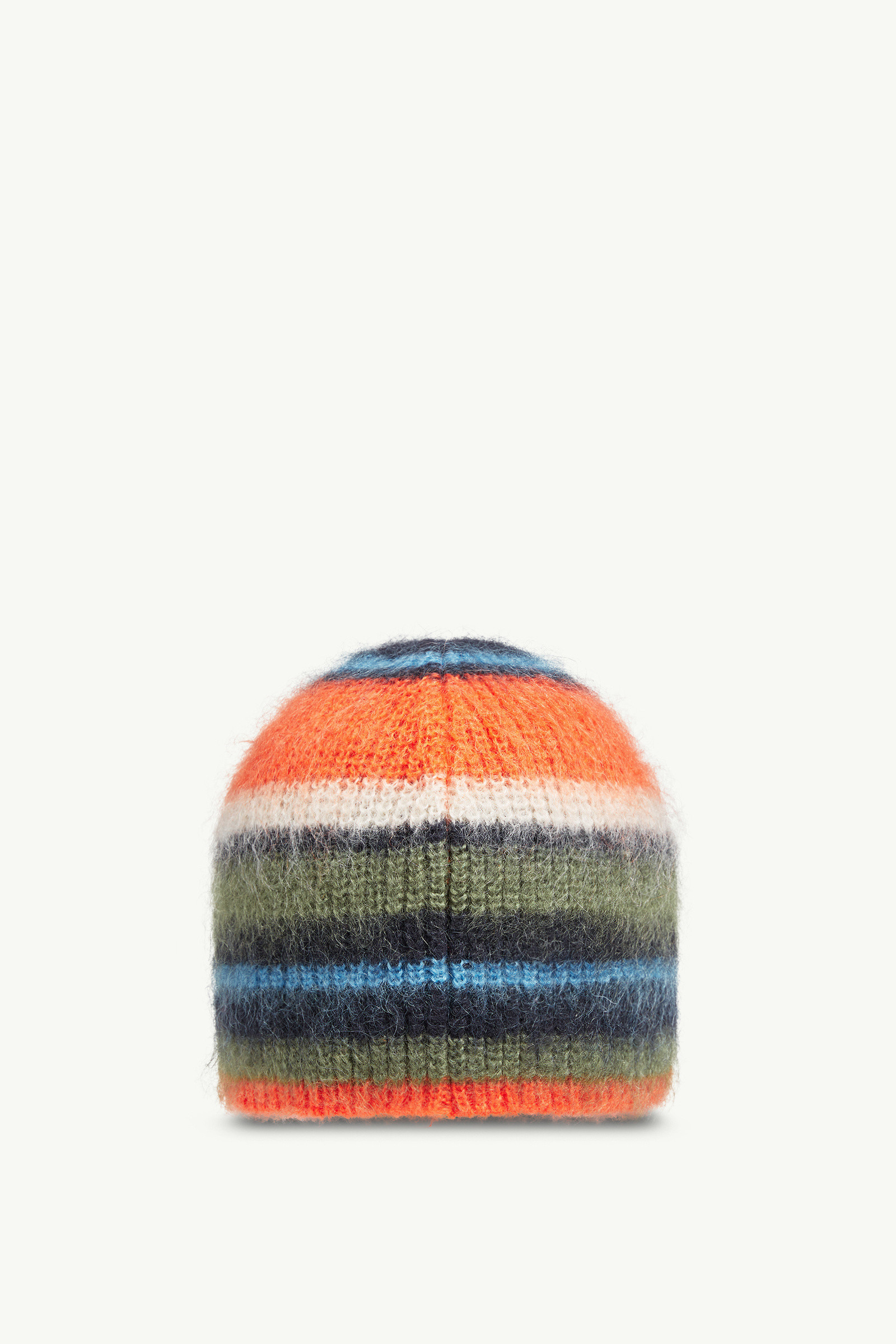 Moncler Striped Mohair Beanie In Multi