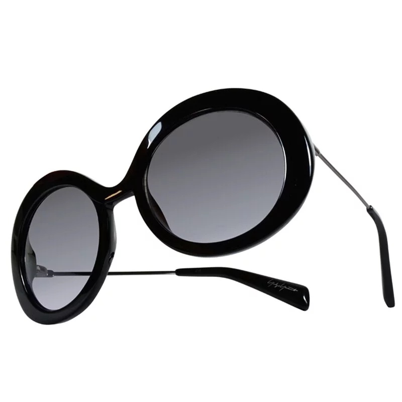 Yohji Yamamoto Round Sunglasses In Gray