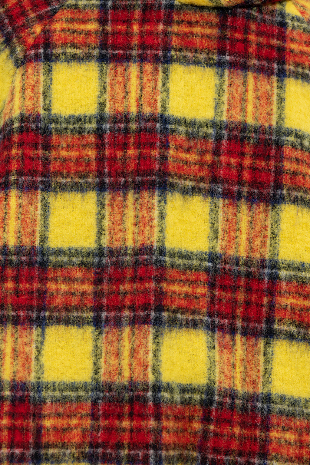 Undercover Plaid-check Print Hoodie In Brown