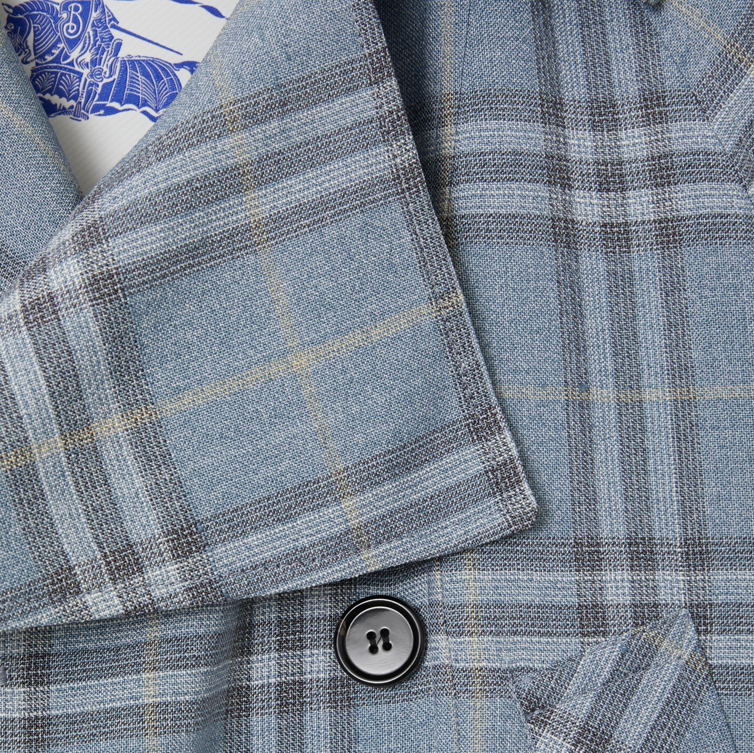 Shop Burberry Check Trench Jacket In Gray