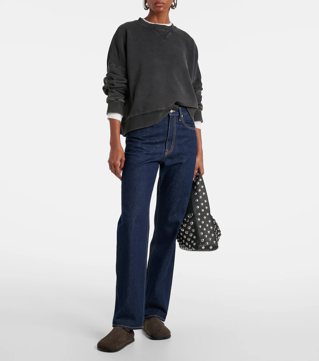 Slvrlake Grace High Rise Wide Leg Jeans In Forbidden Love In Blue