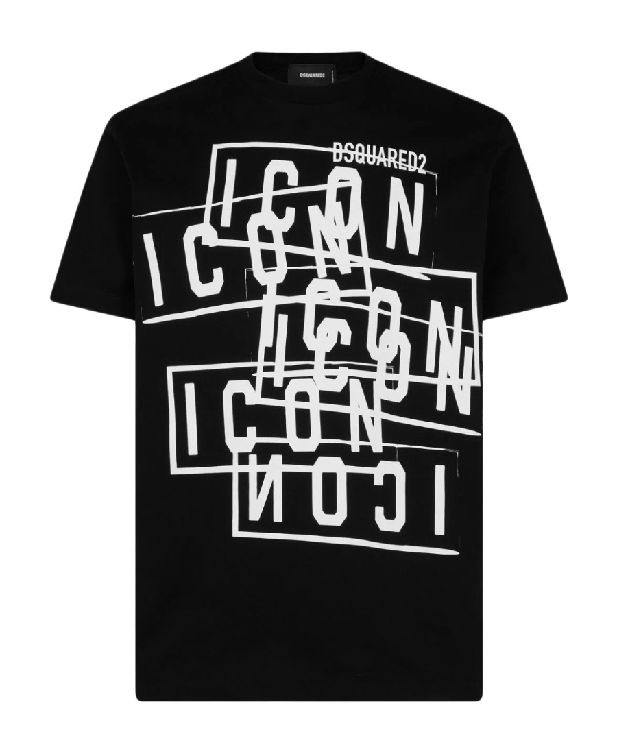 Dsquared2 Icon Logo-print T-shirt In Black