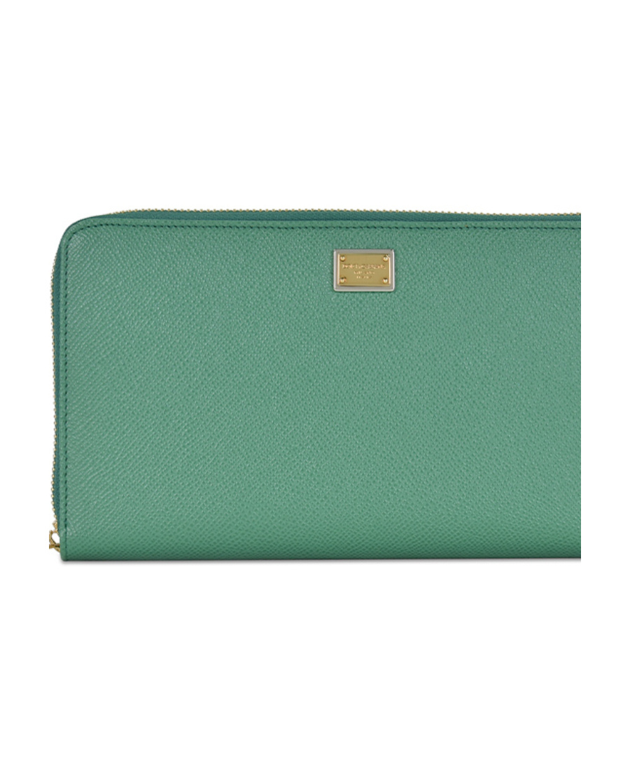 Dolce & Gabbana Logo Details Wallet In Green