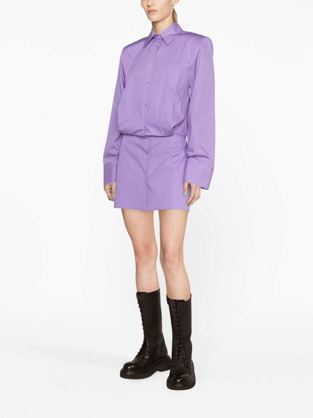 Attico ''margot'' Lavender Mini Dress In Purple