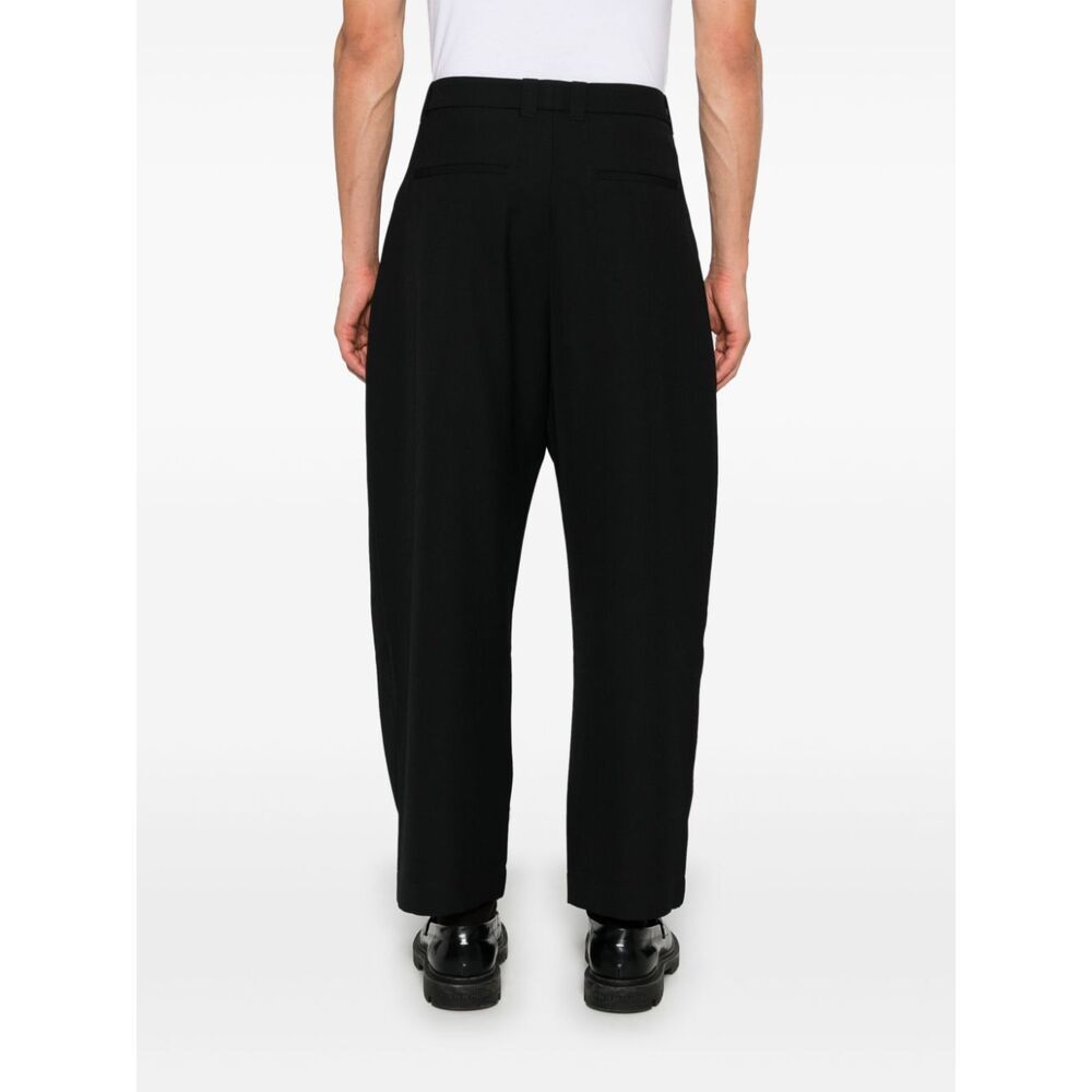 Studio Nicholson Belt-loop Casual Pants In Black