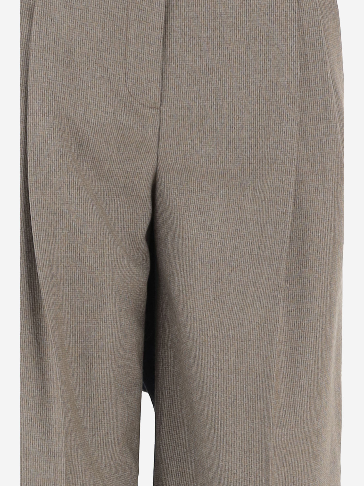 Ql2 Mafalda Wool Straight-leg Pants In Gray