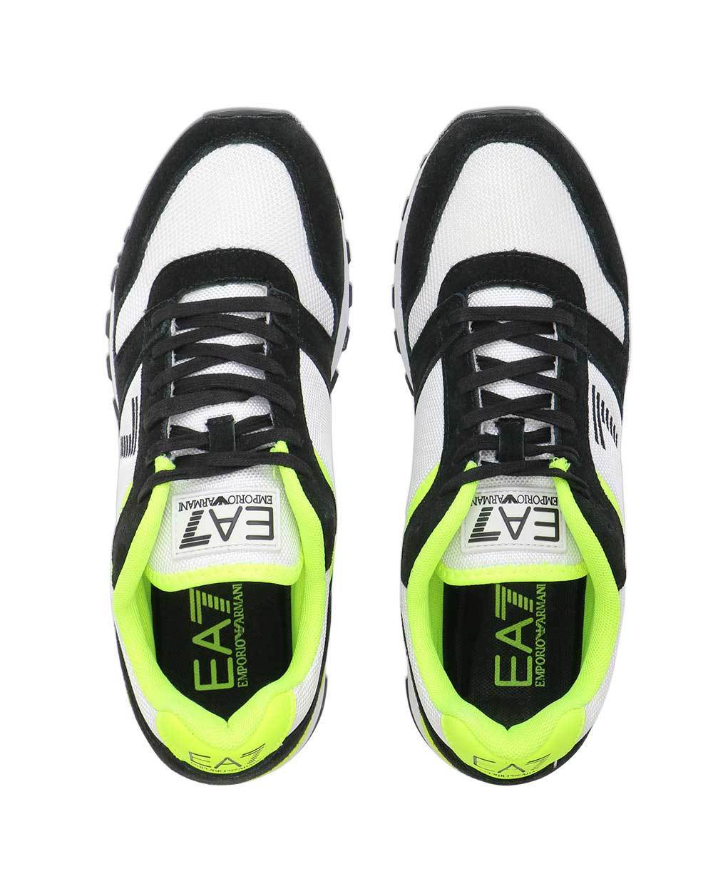 Ea7 Round Head Lace-up Casual Sports Shoes In Black