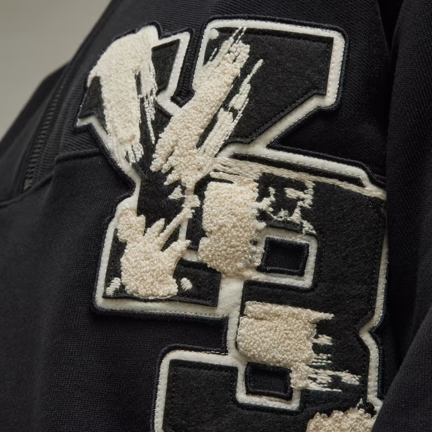 Y-3 Logo-patch Organic-cotton Sweatshirt In Black