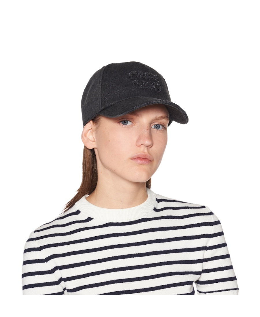 MIU MIU DENIM BASEBALL CAP