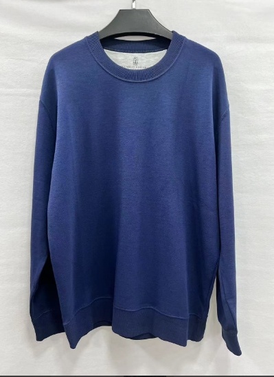 Brunello Cucinelli Long-sleeved T-shirt In Blue