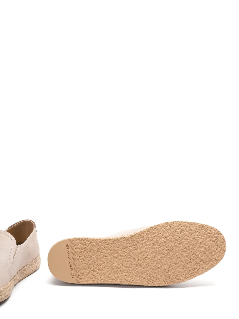 Brunello Cucinelli Men Slip-ons With Rope Insert In Light Beige