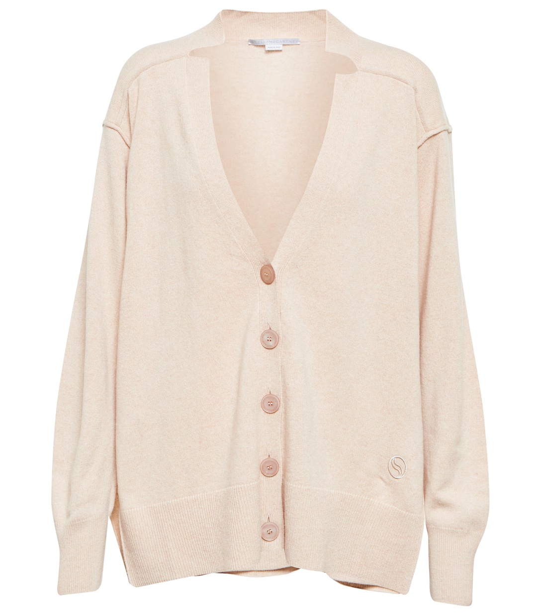 Stella Mccartney Cashmere And Wool Cardigan In Animal Print