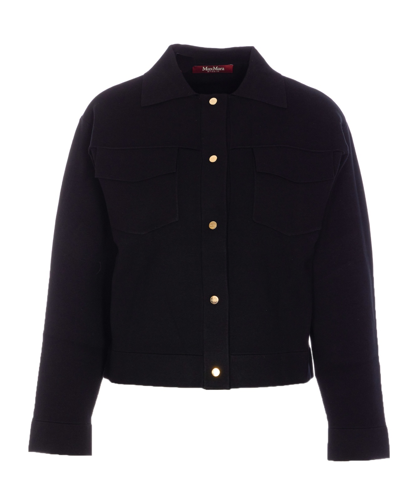 Max Mara Long-sleeved Casual Jacket In Black