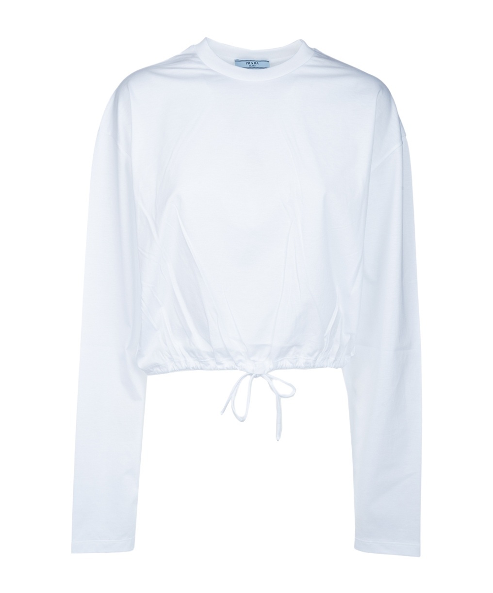 Prada Long-sleeved T-shirt In White