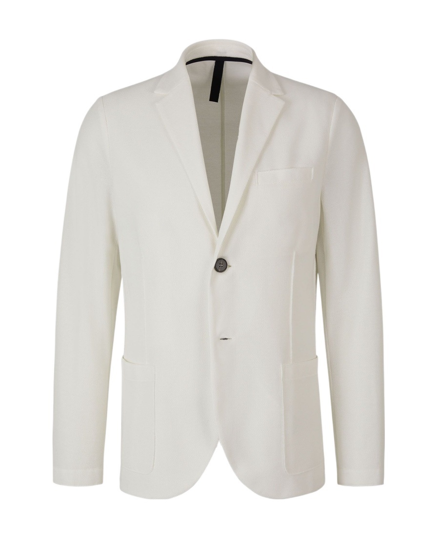 Harris Wharf London Single-breasted Cotton Blazer In White