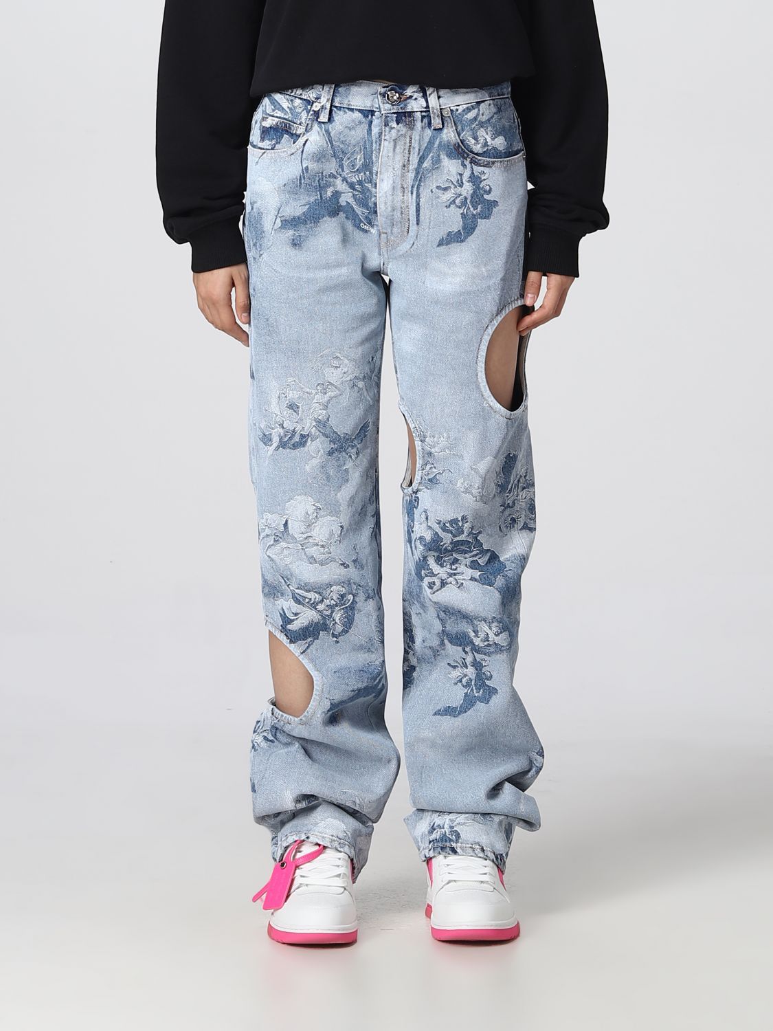 Off-white Sky Meteor Cool Baggy Jeans In Blue